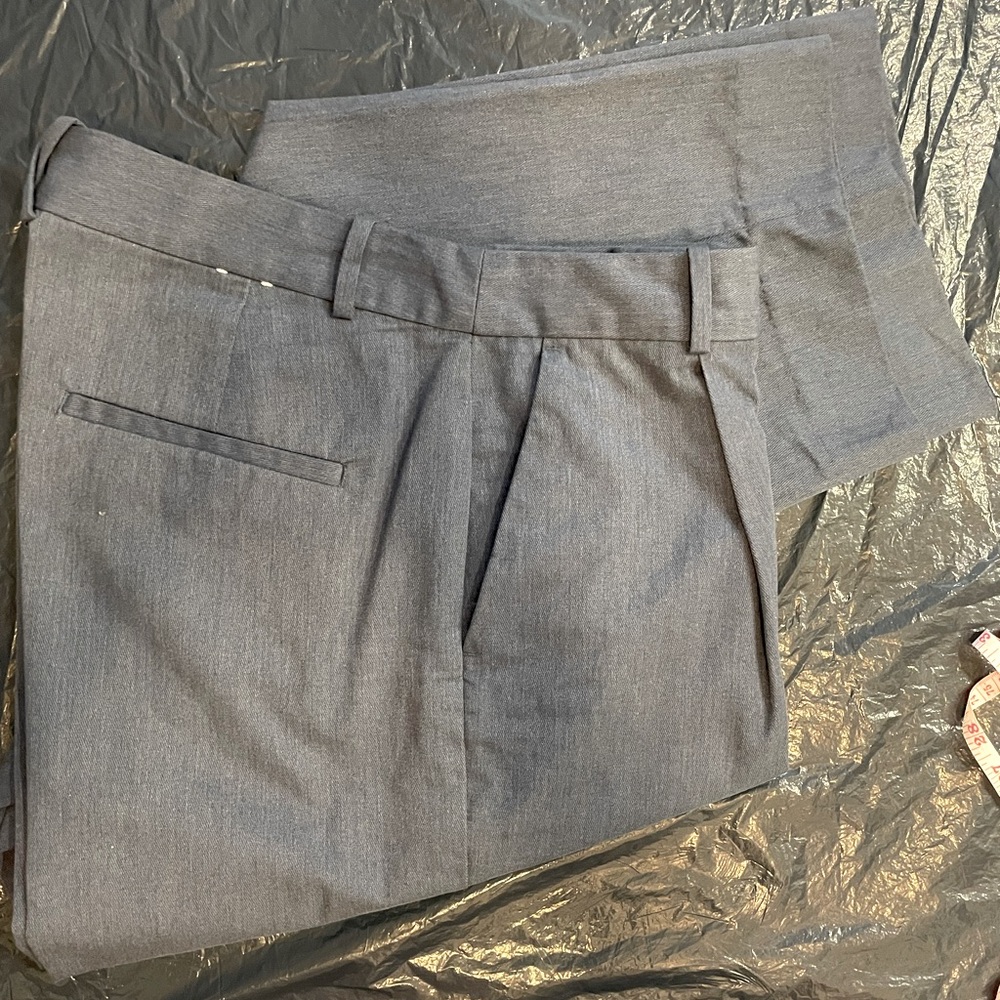 Banana Republic women’s high rise straight puddle pants.